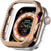AppleKing púzdro posádzané kamienky pre Apple Watch 44mm - ružovozlaté - možnosť vrátiť tovar ZADARMO do 30tich dní