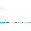 STABILO Pen 68 brush - prémiová fixka s variabilným hrotom - samostatná fixka - neónovo modrá