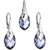Evolution Group Sada šperkov s krištálmi Swarovski náušnice a prívesok fialová slza 39169.4 tanzanite, darčekové balenie