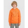 4F detská mikina bavlna oranžová veľkosť 152