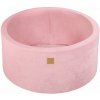 MeowBaby® Velvet detský suchý bazén 90x40cm - ružová