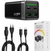 RÝCHLA NABÍJAČKA NA STÔL USB C 4x USB 65W TYP C + KÁBEL USB C 100W