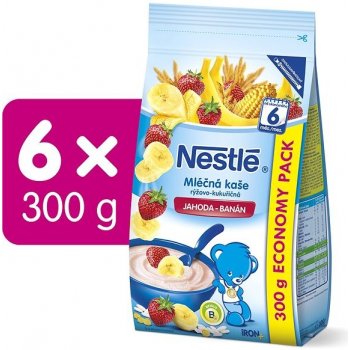 Nestlé Mliečna jahoda a banán 6 x 300 g