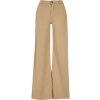 Ladies high waist wide leg chino pants unionbeige