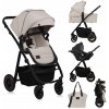 Kočík 3v1 vanička športový kočík autosedačka Lionelo LO-AMBER PLUS 3v1 Beige Sand