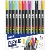 Akrylový popisovač 1mm MFP sada 12ks - Mix farieb, 12 ks