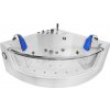 Aplomo Alleta 141x141 hydromasážna vaňa, modrá, MO-0053M