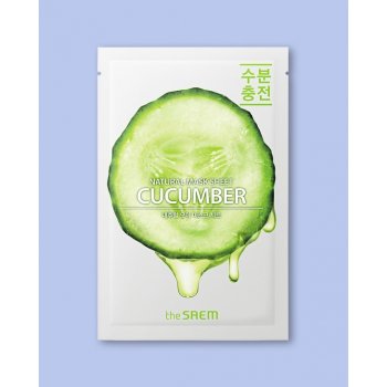 The Saem Natural Cucumber Mask Sheet Тextílna maska s extraktom z uhorky 21 ml