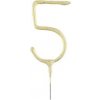 Godan Prskavka v tvare čísla 5 zlatá