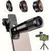 Apexel Súprava 4v1 teleobjektívy 22x s tripod statívom