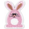 Nažehľovačka zajačik - 1 ks 2 ružová detská