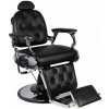 Čierne holičské kreslo Pietro