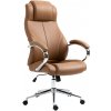 Kancelárske kreslo Salford pravá koža, svetlohnedá