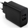 FIXED Sieťová nabíjačka Smart Rapid Charge s 2 x USB, 15W, čierna FIXC15-2U-BK