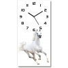 Nástenné hodiny Biely kôň v cvale 30x60 cm
