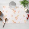 Biante Detské bavlnené prestieranie na stôl Sandra SA-643 Veveričky s kvietkami na bielom 35x45 cm