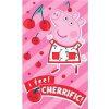Carbotex Prasiatko Pepina ako čerešnička bavlnený froté uterák 30x50 cm