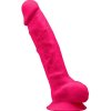 Silexd - Model 1 Realistic Penis Premium Silexpan Silicone Fuchsia 20 cm