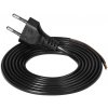 Flexo šnúra, 2P, 2x0,75mm2, 1,9m, čierna