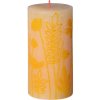 Bolsius Rustic Silhouette Valec 68x130mm Butter Yellow sviečka