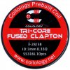 Coilology predmotané špirálky Tri-Core Fused Clapton SS316L 0,33ohm