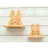 Detská polička v tvare zajaca Woodisio Zajac buk Farba: Transparentný matný lak, Variant: Set (mini a maxi)