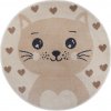 Hanse Home , Detský koberček Adventures 105963 Cream Beige kruh, 140x140 (priemer) kruh, béžová, detská izba