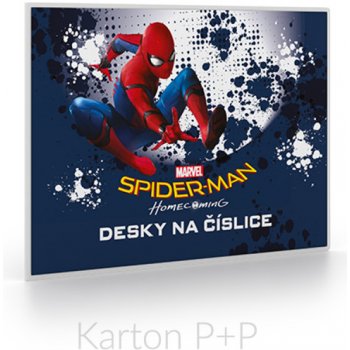 Karton P+P Desky na číslice Spiderman