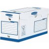 Archivačný box, extra silný, A4, 200 mm, FELLOWES Bankers Box Basic, modrá biela