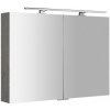 Sapho - MIRRÓ galérka s LED osvetlením, 100x70x16cm, dub strieborný