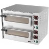 Dvojposchodová pizza pec Redfox FP 68 R - 2 komory, nerezová