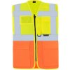 Korntex Berlin Multifunkčná reflexná vesta na zips KX802 Signal Yellow 7XL