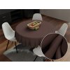Biante Dekoračný okrúhly obrus Rongo RG-042 Hnedý Ø 140 cm