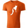 T-ričko Catz pánske tričko Farba trička: Oranžová, Farba potlače: Biela, Veľkosť: XS