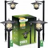 Solárna lampa zapichovacia Lumiled čierna 155 cm 2 ks