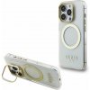Guess IML Gold Outline Stand Camera Frame MagSafe zadný kryt pre iPhone 15 Pro Max Transparent