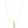 Lillian Vassago Náhrdelník s anjelom zdobeným diamantom, kombinované zlato LLV66-GN189WYD