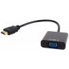GEM Gembird A-HDMI-VGA-03 káblový adaptér 0,15 m HDMI typ A (štandardný) VGA (D-Sub) čierny