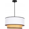 Duolla Duolla - Luster na lanku BOHO 1xE27/15W/230V pr. 45 cm biela/ratan DU84427 + záruka 3 roky zadarmo + záruka 3 roky zadarmo