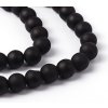 Pogumované sklenené korálky 8mm 1ks čierne (otvor 1mm)