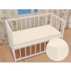 Detské jersey napínacie prestieradlo do postieľky JR-002 Smotanové 60 x 120 x 10 cm - do postieľky