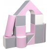 Vell Penové Kocky Obria Stavebnica 11 Ks White-light Pink-grey *Akcia