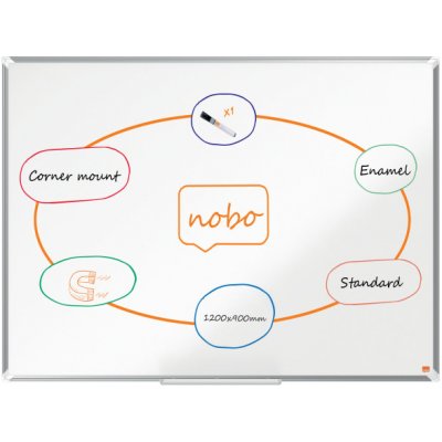 Smaltovaná magnetická tabule Nobo Premium Plus 1200 x 900 mm