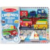 Drevené chunky puzzle vozidlá MELISSA & DOUG