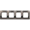 KONTAKT-SIMON S.A. Rámček 4-násobný kovový tmavá oceľ 87x295x9,5mm