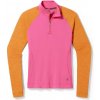 Smartwool W CLASSIC THERMAL MERINO BL 1/4 ZIP B power pink Veľkosť: L spodná bielizeň