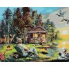 zuty Zuty - Maľovanie Podľa Čísel - Muž Sa Psy Rybajúci Pri Jazere, Chata, Kačice A Jeleň (D. Rusty Rust), 4 (8596530183525)