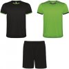 Roly Futbalový set 2 dresy + šortky Racing, zelená / čierna, veľkosť L
