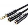 Vention 3,5 mm Male to 2× 3,5 mm Female Stereo Splitter Cable 0,3 m Black ABS Type BBSBY