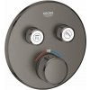 Grohe Grohtherm SmartControl vaňová/sprchová batéria podomietková s termostatom Brushed Hard Graphite 29119AL0